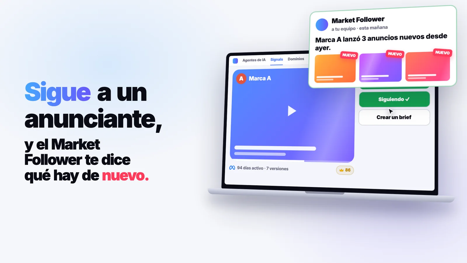 Sigue a un anunciante