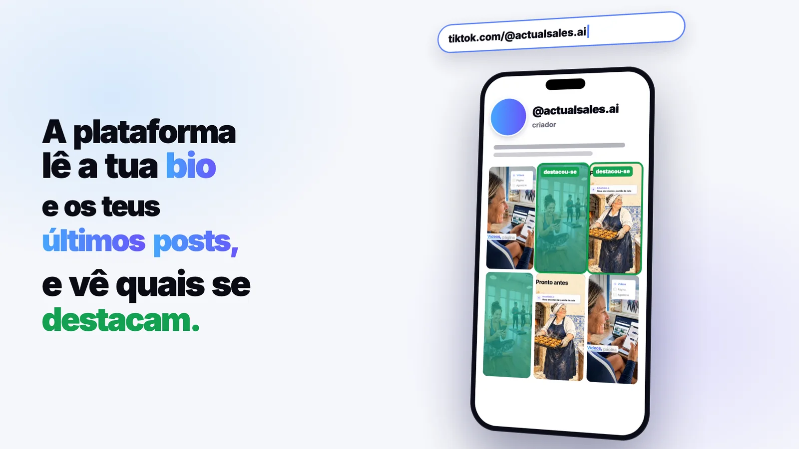 Começa pelo teu perfil