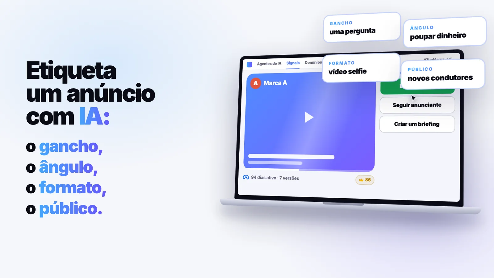 Etiqueta um anúncio com IA